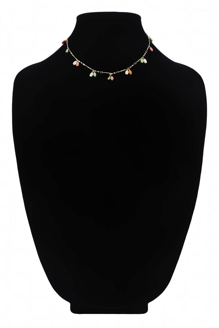 Christmas Bead Teardrop Necklace