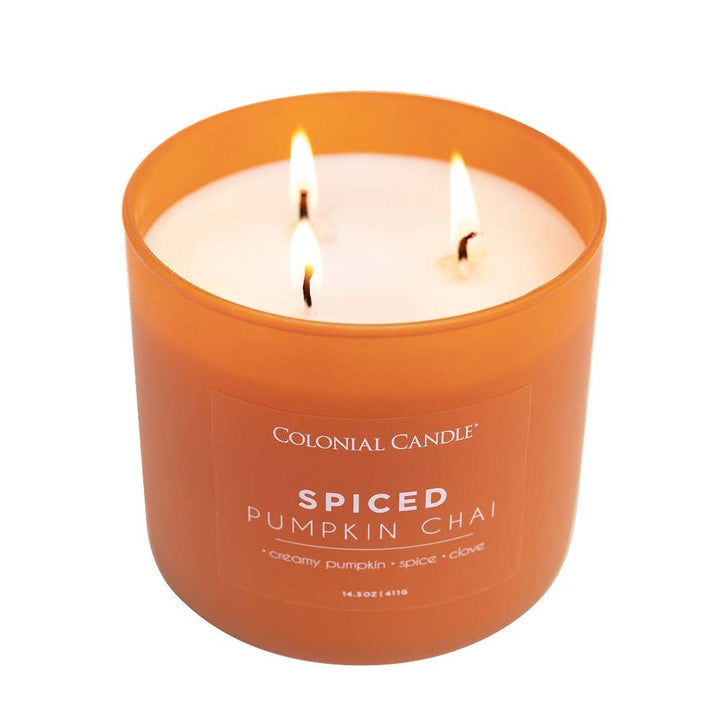 Spiced Pumpkin Chai Scented Candle, Soy Blend Wax, 14.5oz