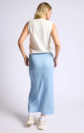 Light Blue Tencel Skirt