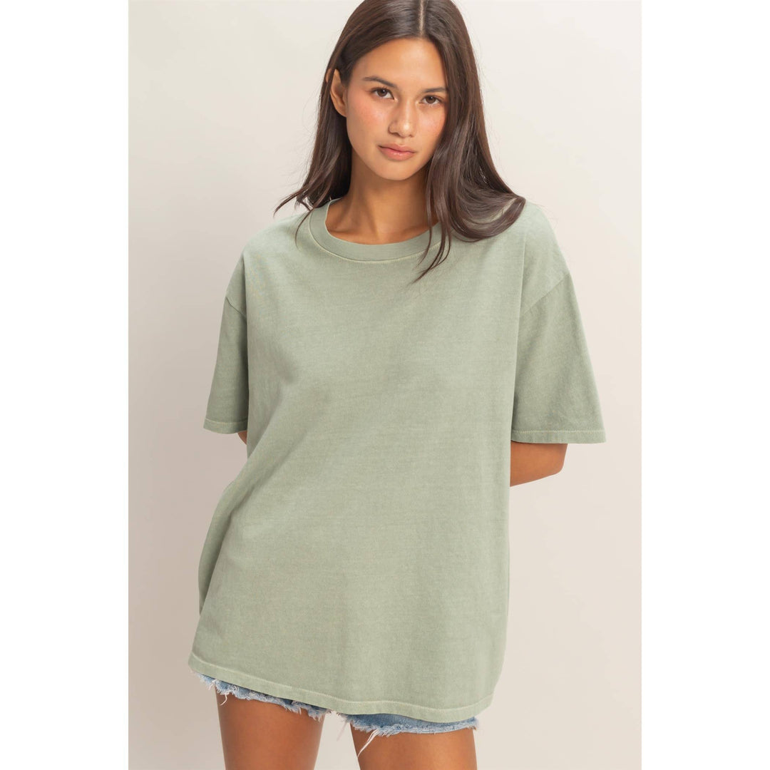 Cotton yellow crew Neck T-Shirt