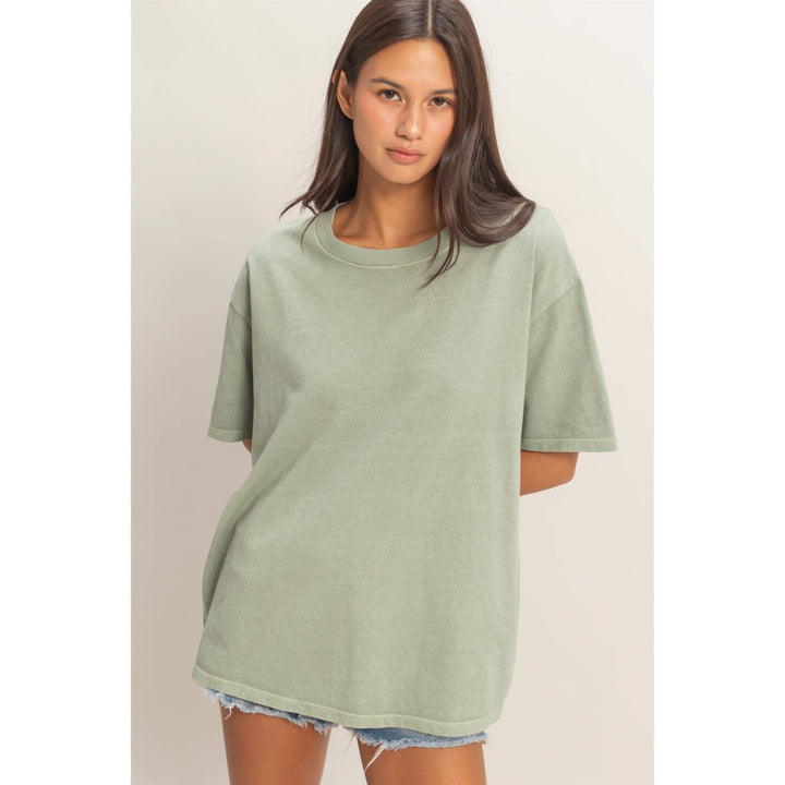 Cotton yellow crew Neck T-Shirt