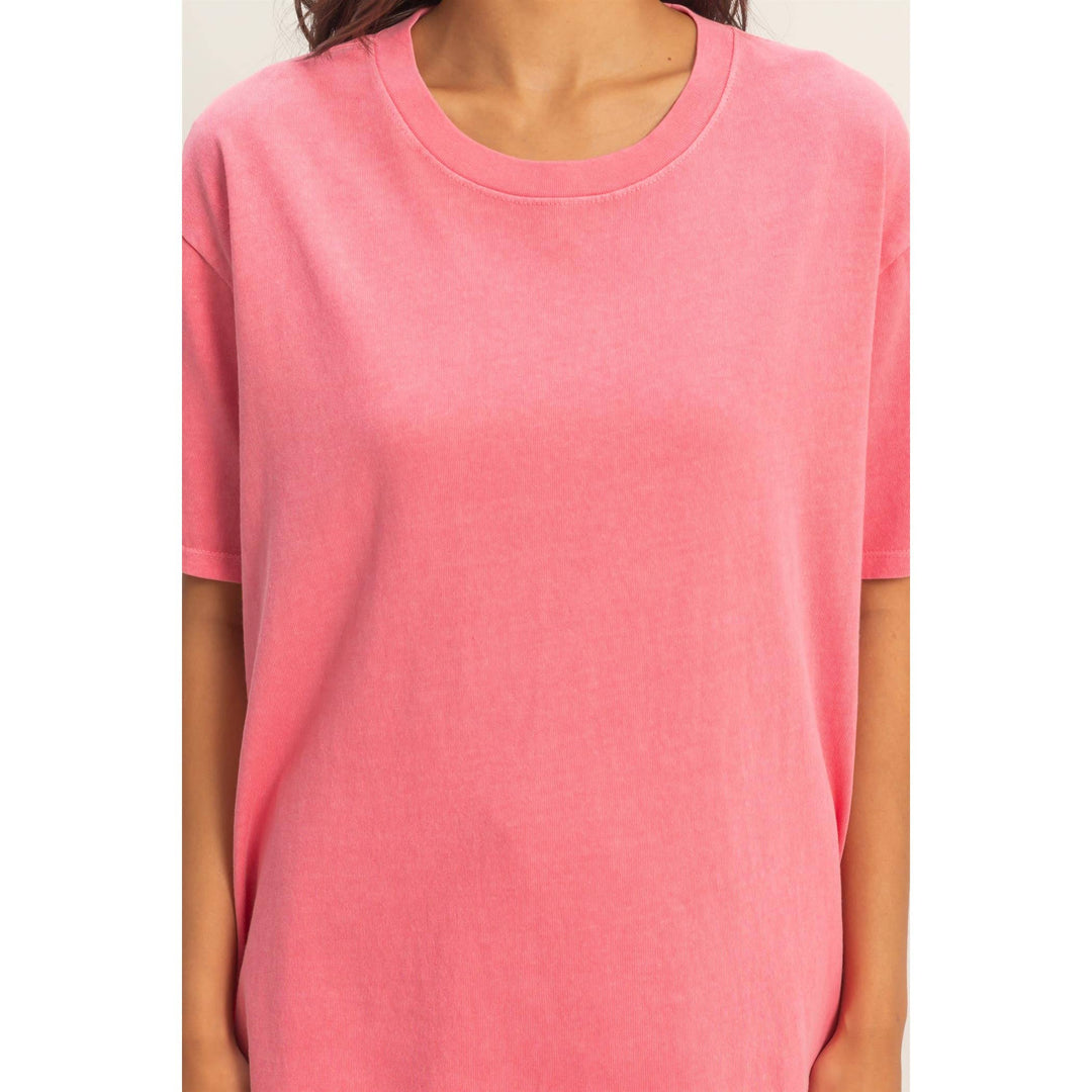 Cotton yellow crew Neck T-Shirt