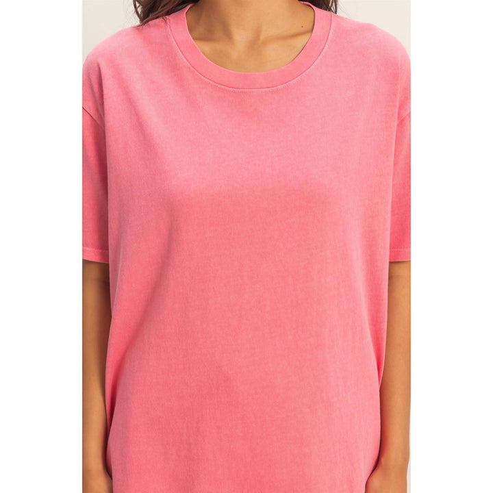 Cotton yellow crew Neck T-Shirt