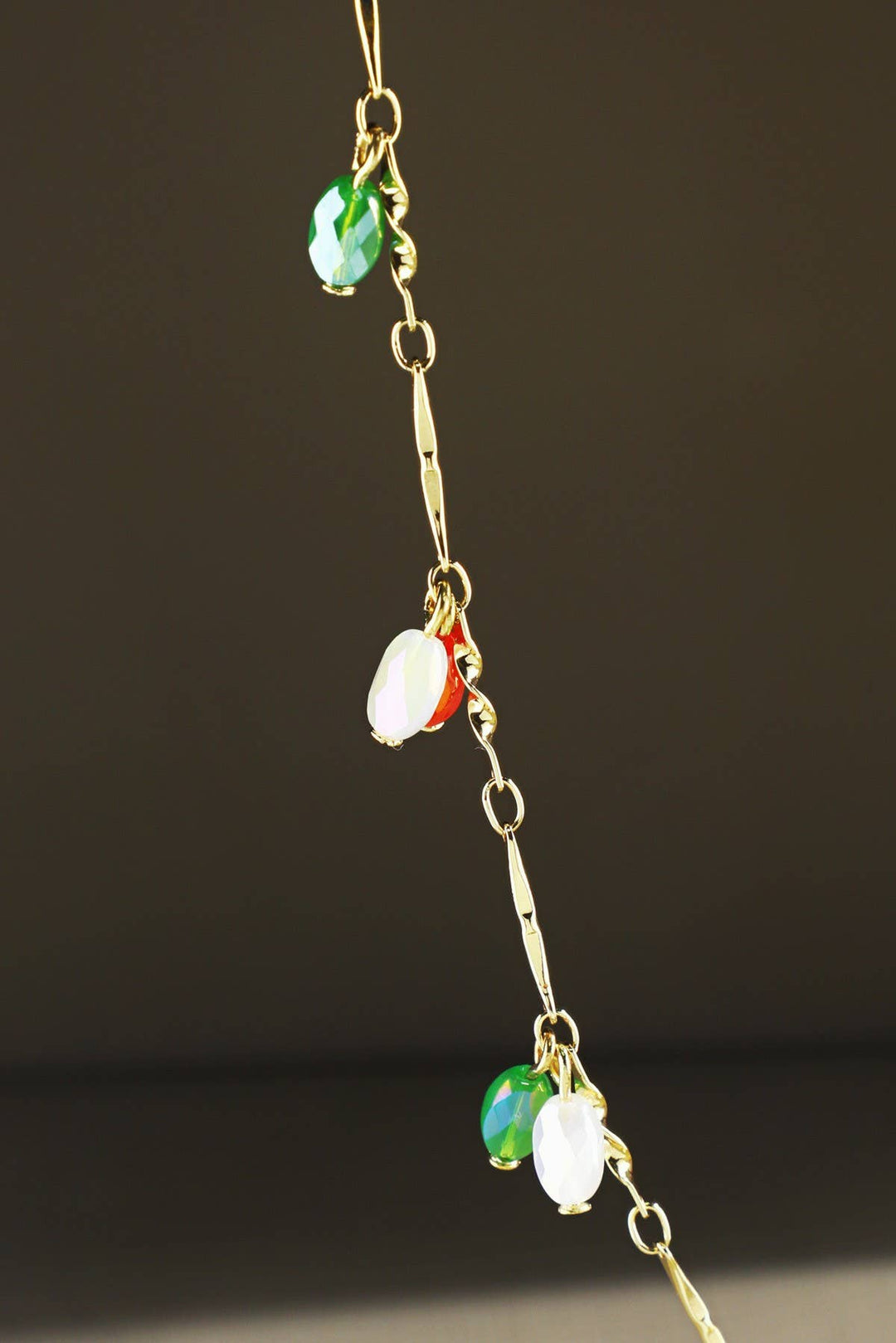 Christmas Bead Teardrop Necklace