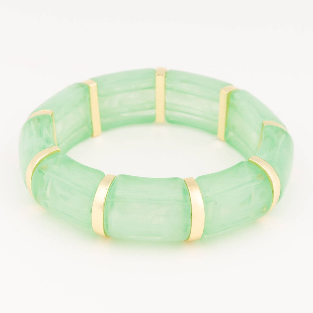 Lime Gold Wide Bangle Bracelet