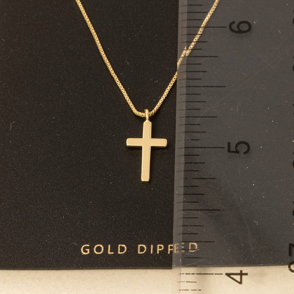 Gold Cross Pendant Necklace