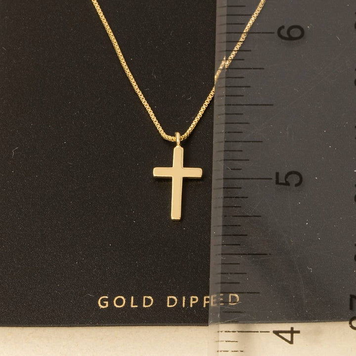 Gold Cross Pendant Necklace