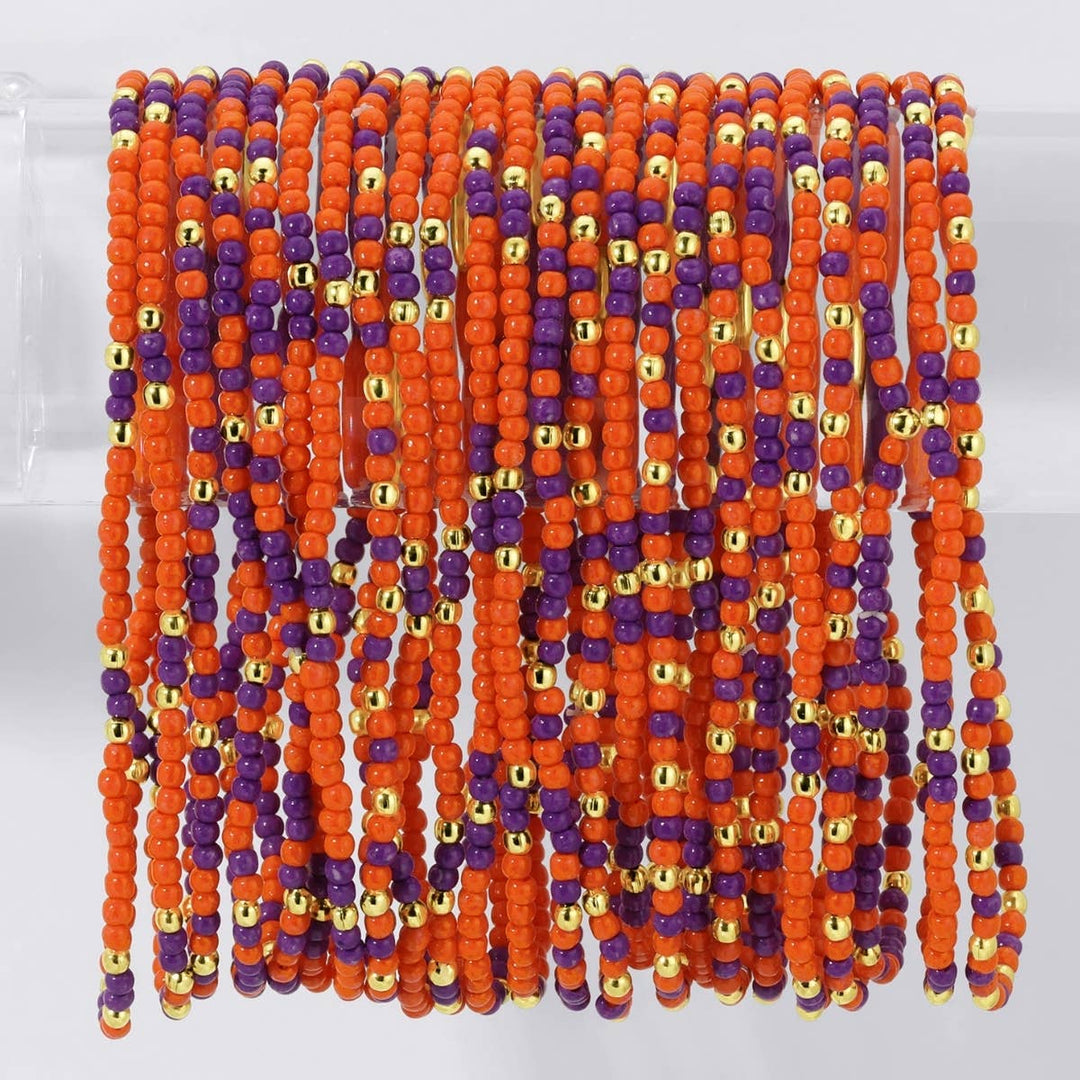 Stretch Seed Bead GAME DAY Bracelets