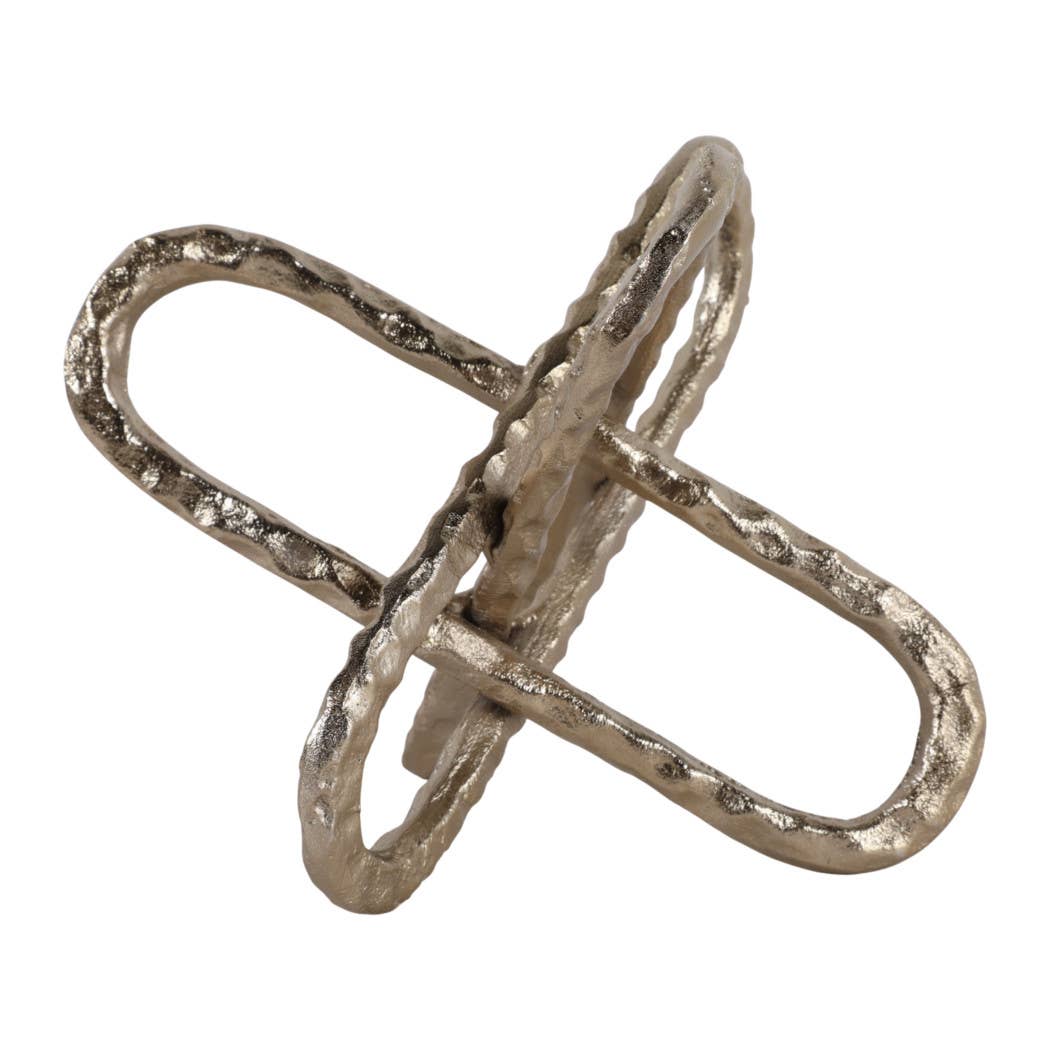 Gold Metal Knot Sculpture