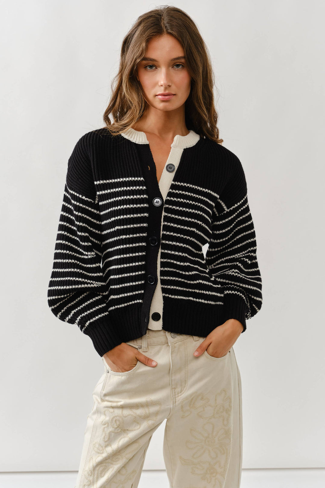Black & White Stripe Sweater