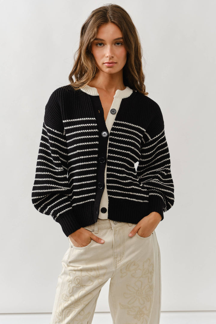 Black & White Stripe Sweater