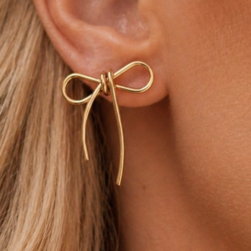 18K Gold Plated Waterproof Stainless Steel Stud Earrings