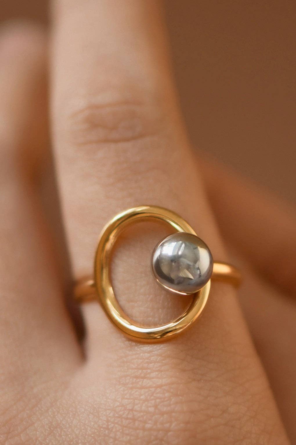 18K Gold Plated Waterproof Stainless Steel Ring