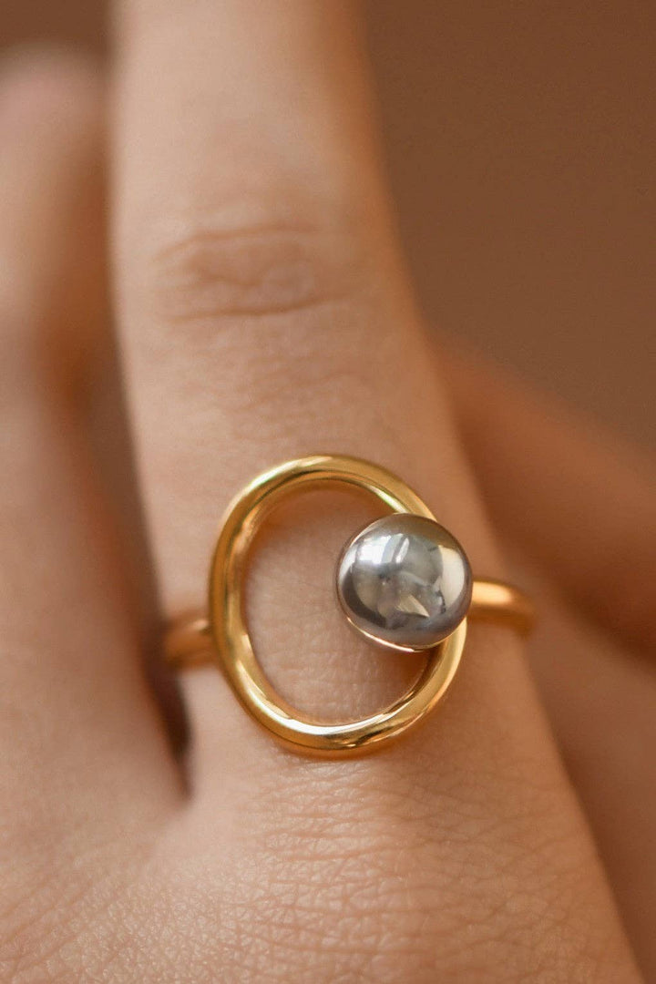 18K Gold Plated Waterproof Stainless Steel Ring
