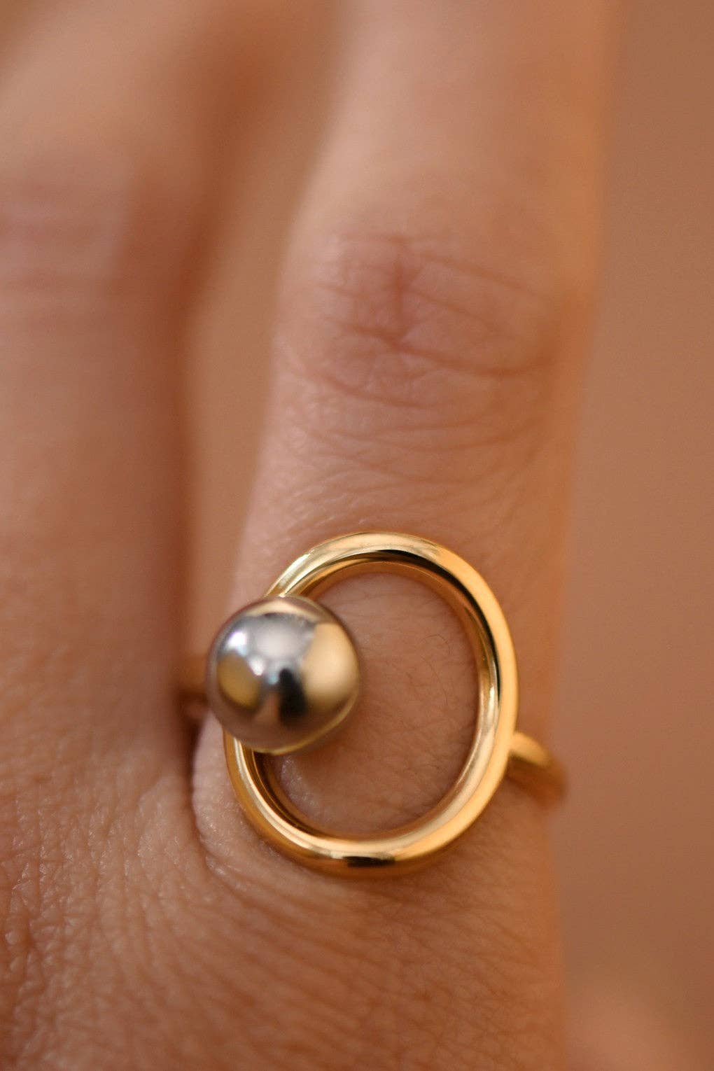 18K Gold Plated Waterproof Stainless Steel Ring