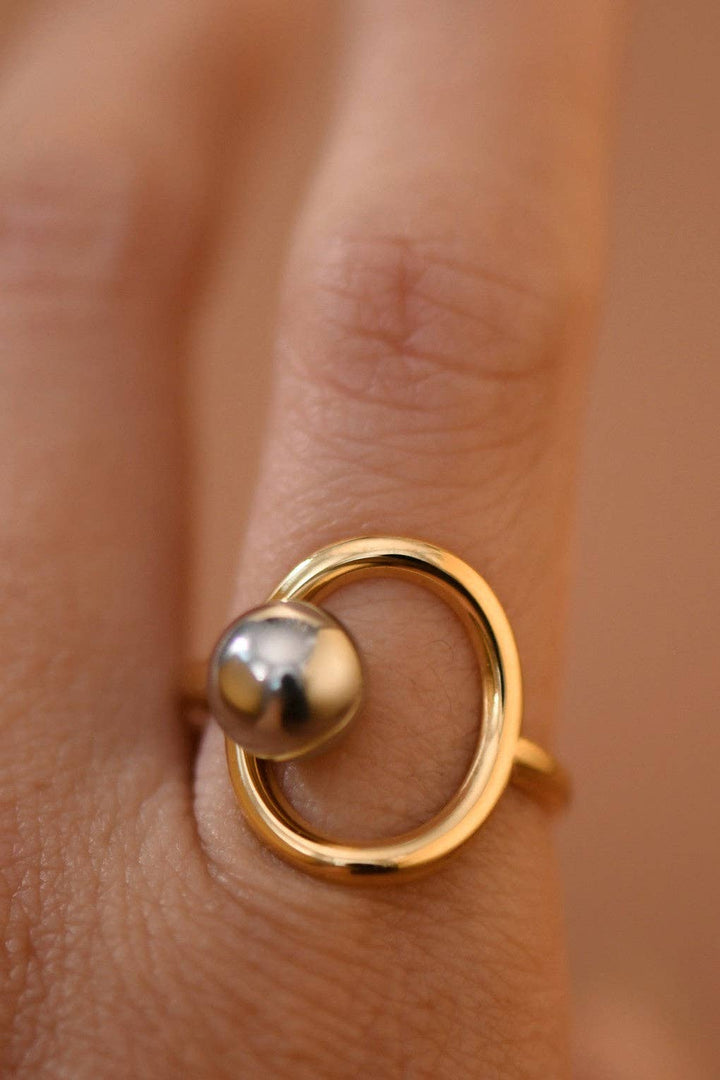 18K Gold Plated Waterproof Stainless Steel Ring