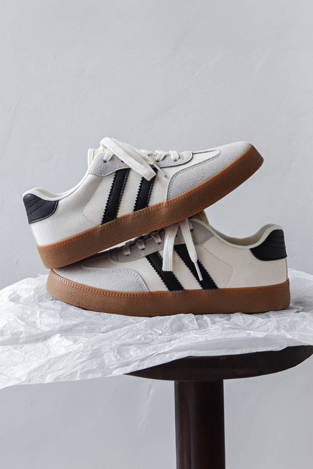 Striped Flat Sneaker