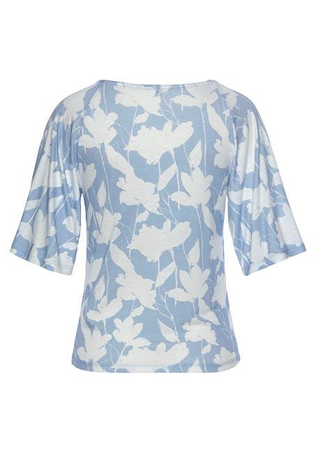 Sky Blossom Keyhole Top