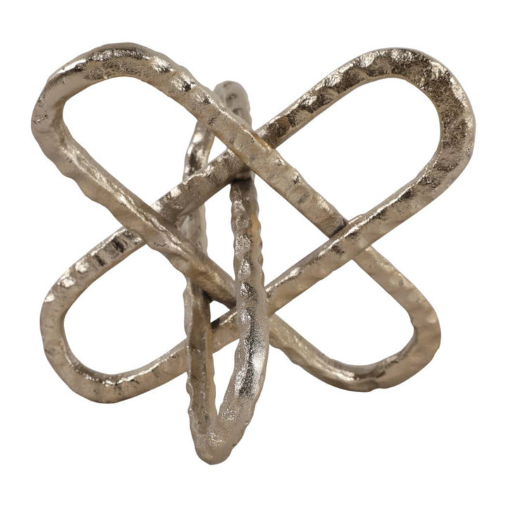 Gold Metal Knot Sculpture