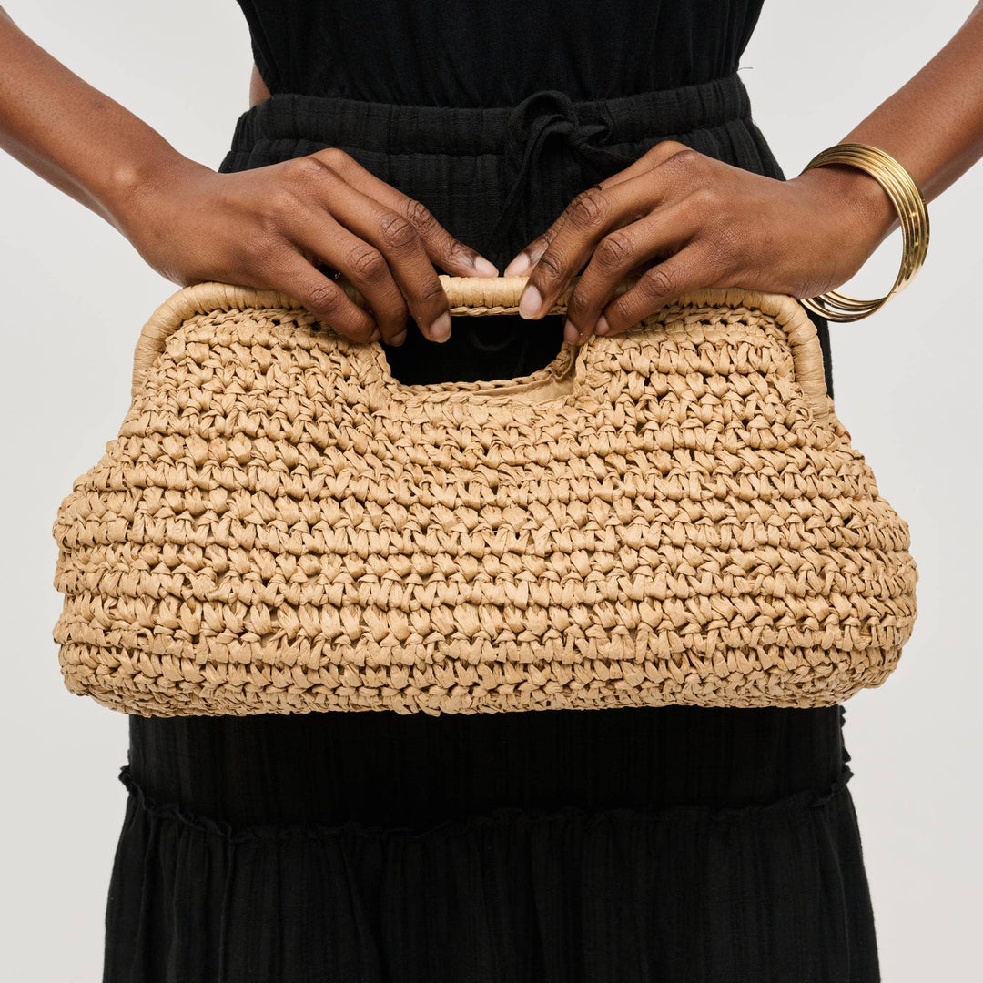Straw Clutch Bag Natural