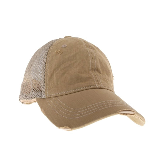 Khaki High Ponytail Ball Cap
