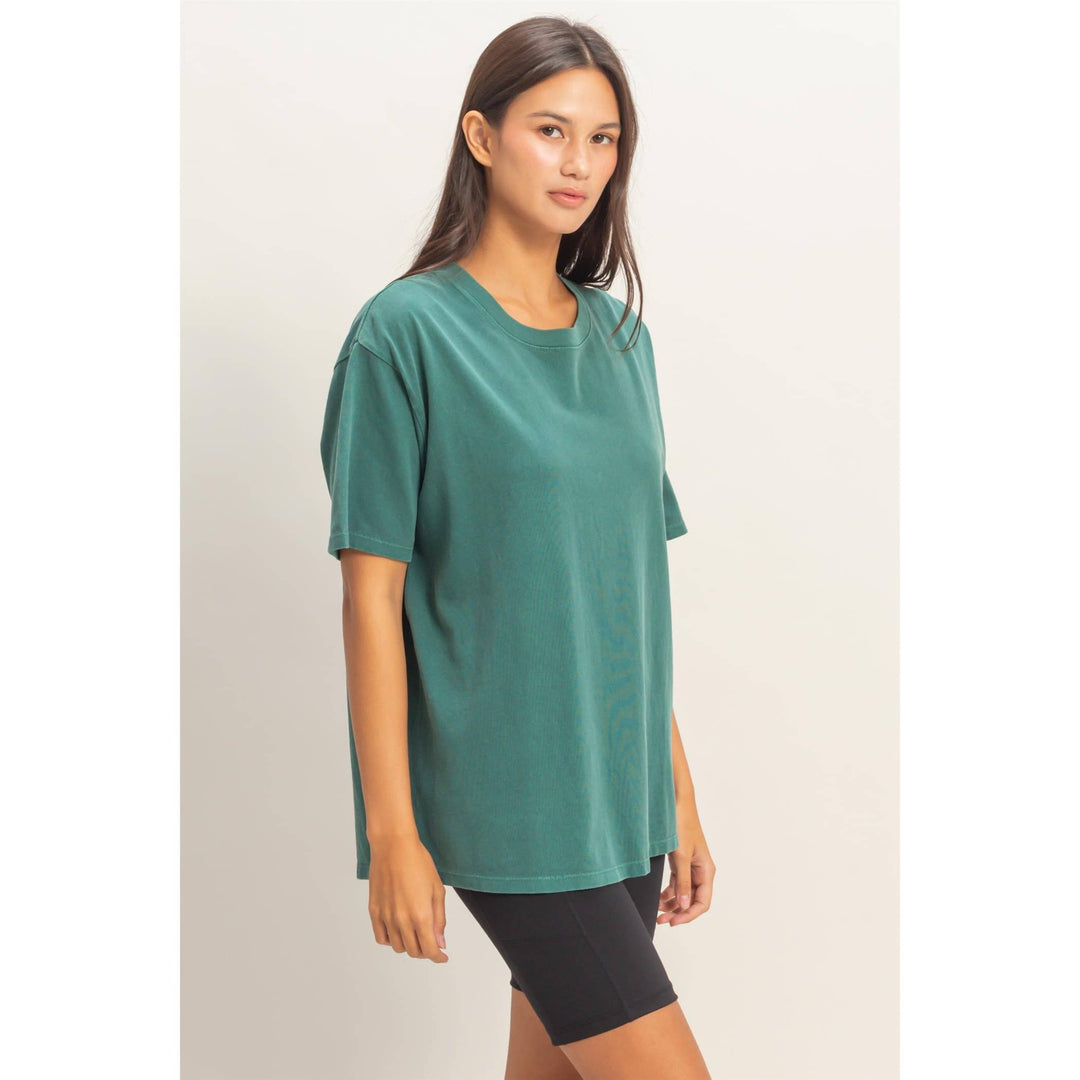 Cotton yellow crew Neck T-Shirt