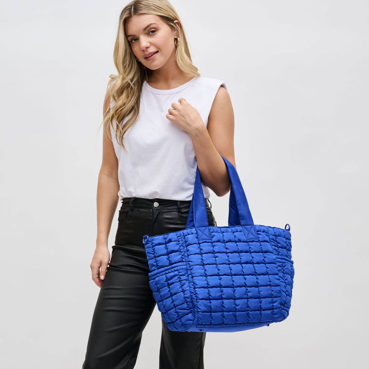 Quilted Puffer Nylon Tote