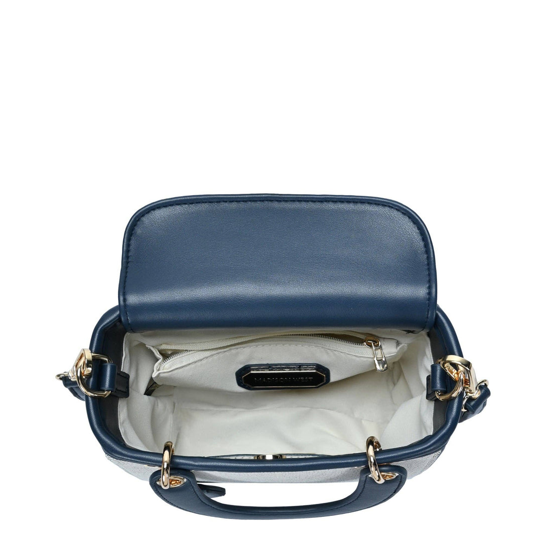 Off White &amp; Camel Satchel Bag