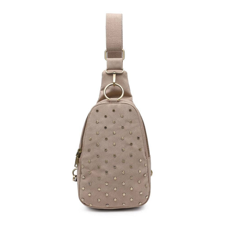 Natural Studded Sling Bag