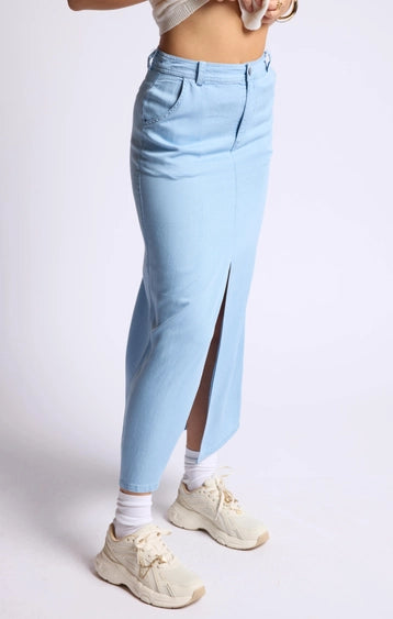 Light Blue Tencel Skirt