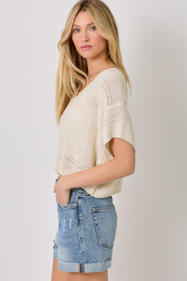 Natural V-Neck Sweater