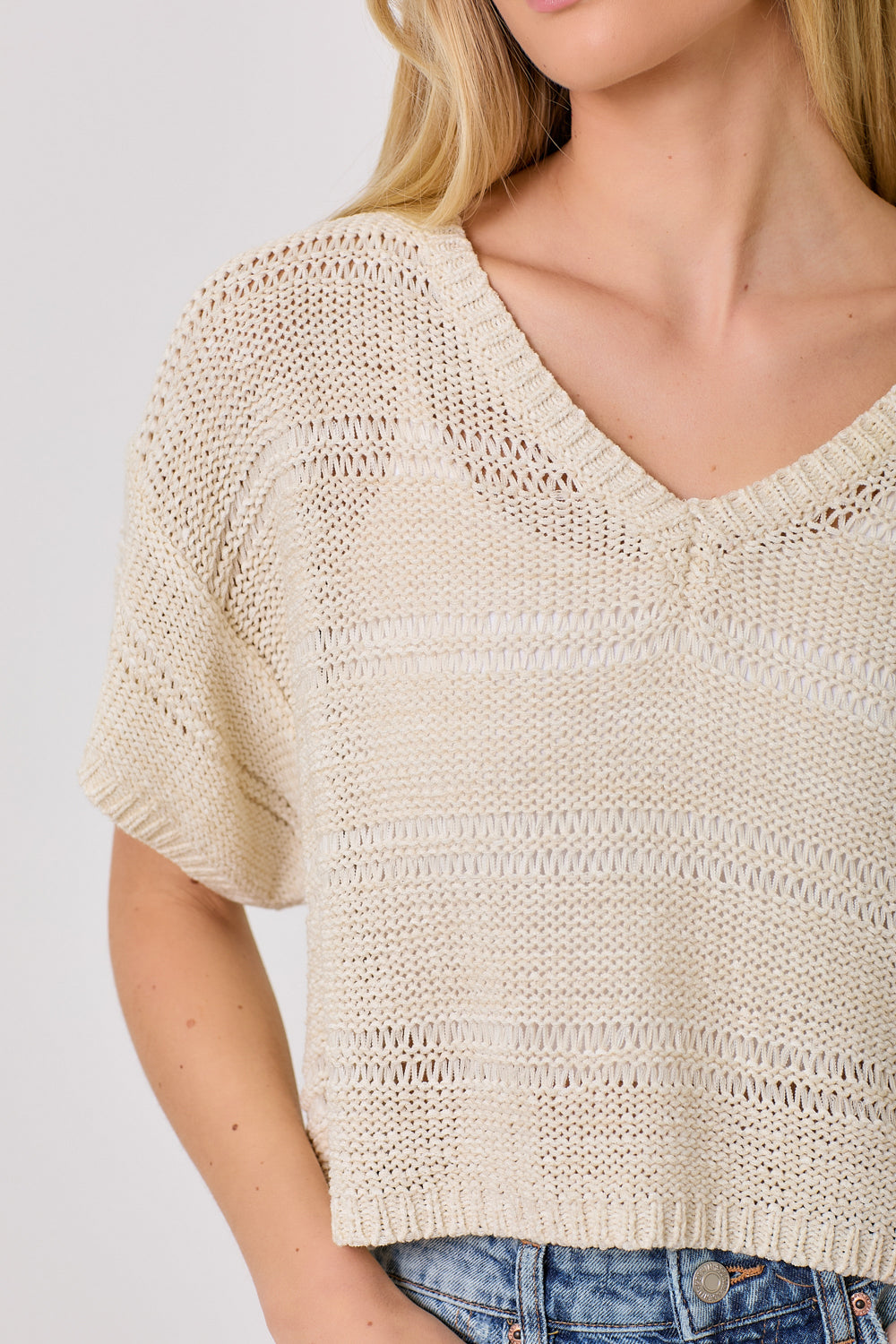 Natural V-Neck Sweater