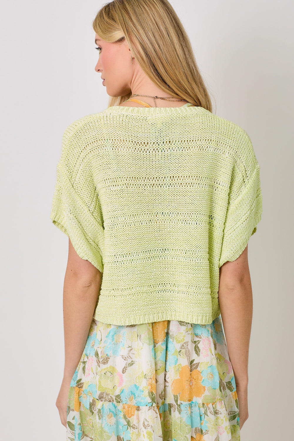 Lime V-Neck Sweater