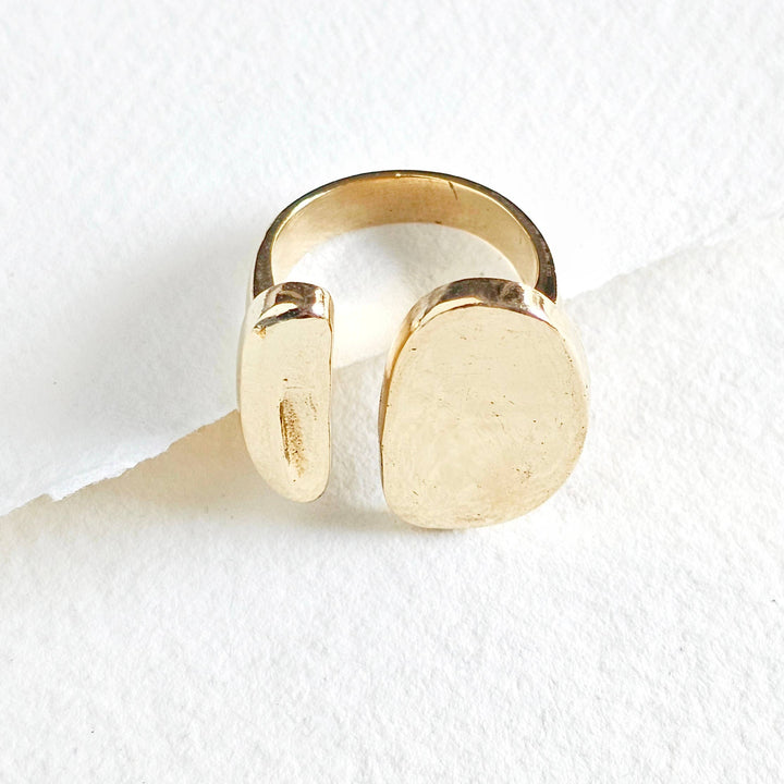 Brass organic orb ring
