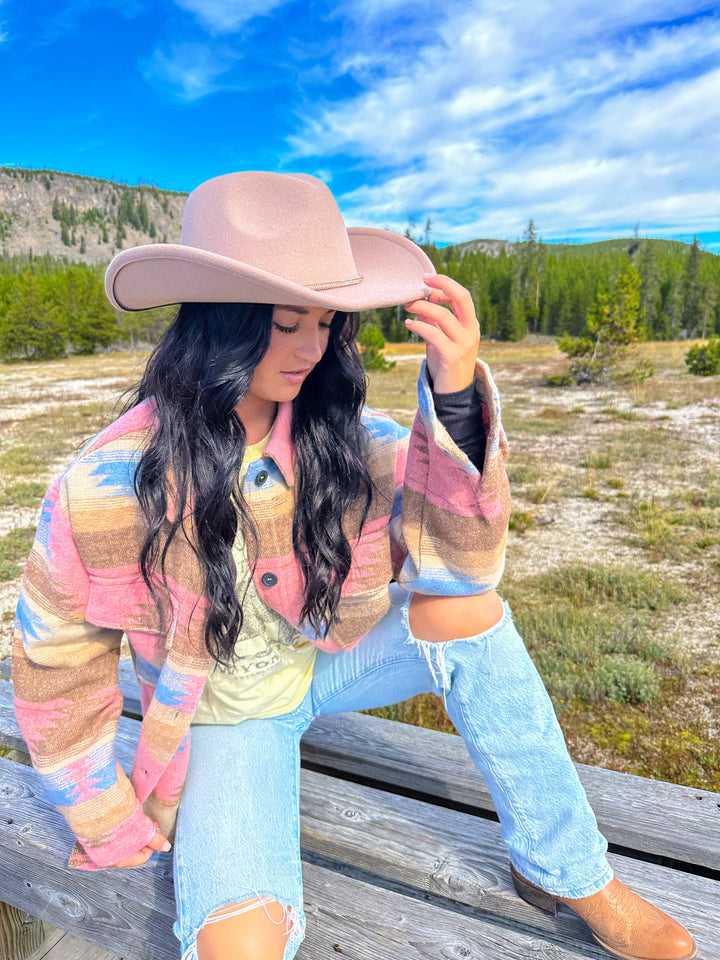 Vegan Fabric Cowboy Hat