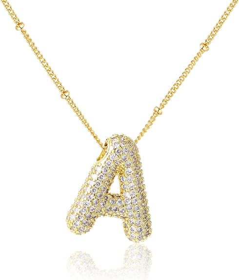 Bubble Initial Necklace