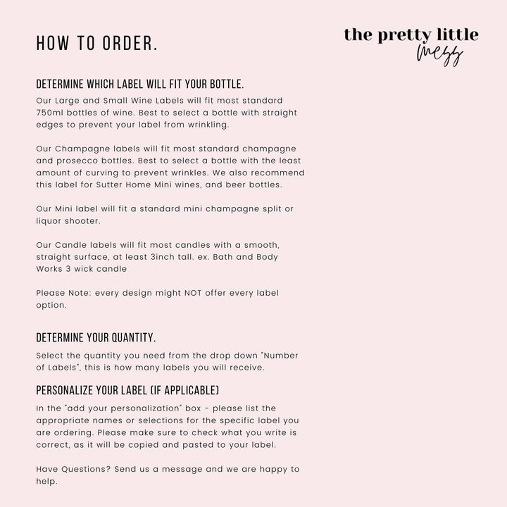 Thank You For Everything Wine Label