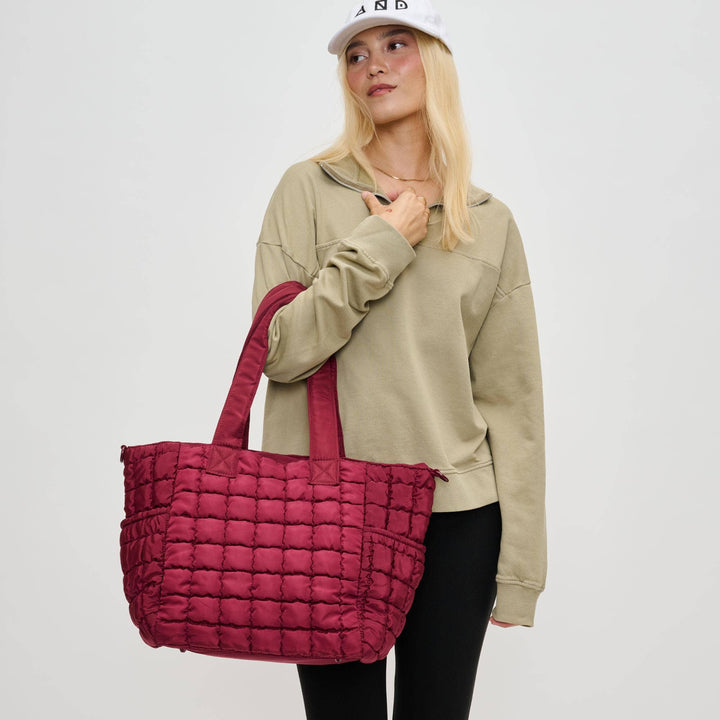 Quilted Puffer Nylon Tote