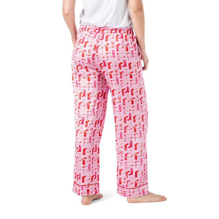 Boots & Bubbles Satin Pajama Pant