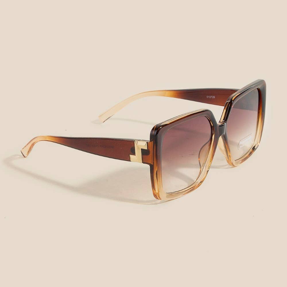 Large Acetate Frame Square Sunglasses