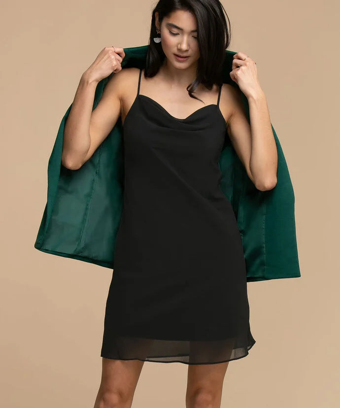 Black Cowl Neck Dress