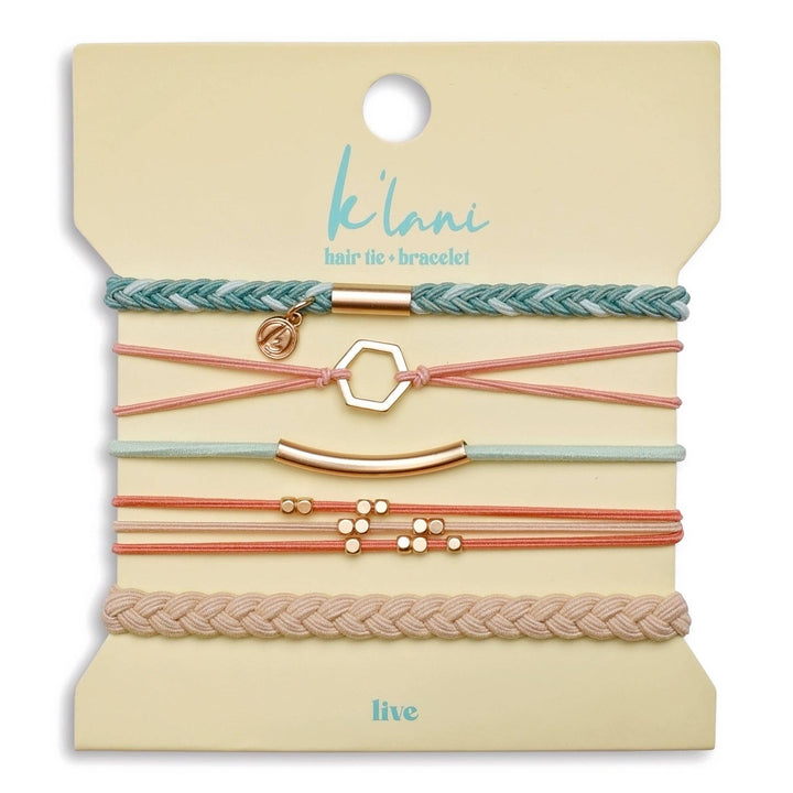 "Live" Hair Tie Bracelets