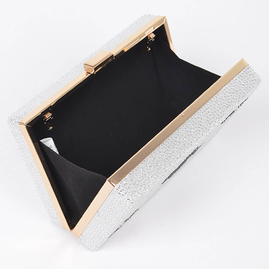 Poker Card Rhinestone Clutch
