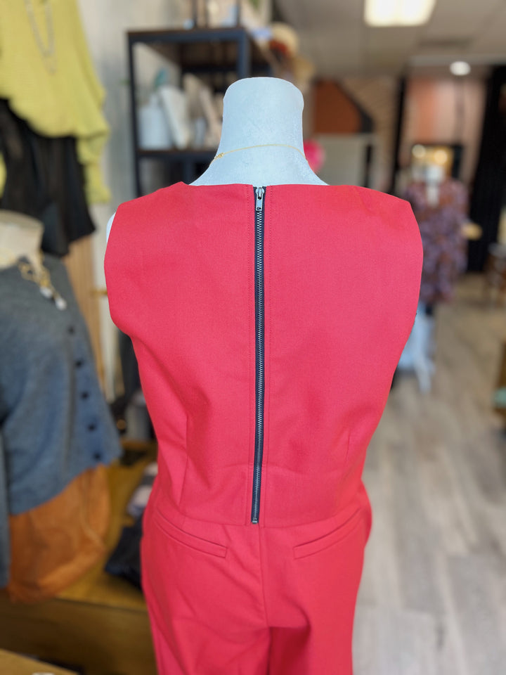 Red Sleeveless Top
