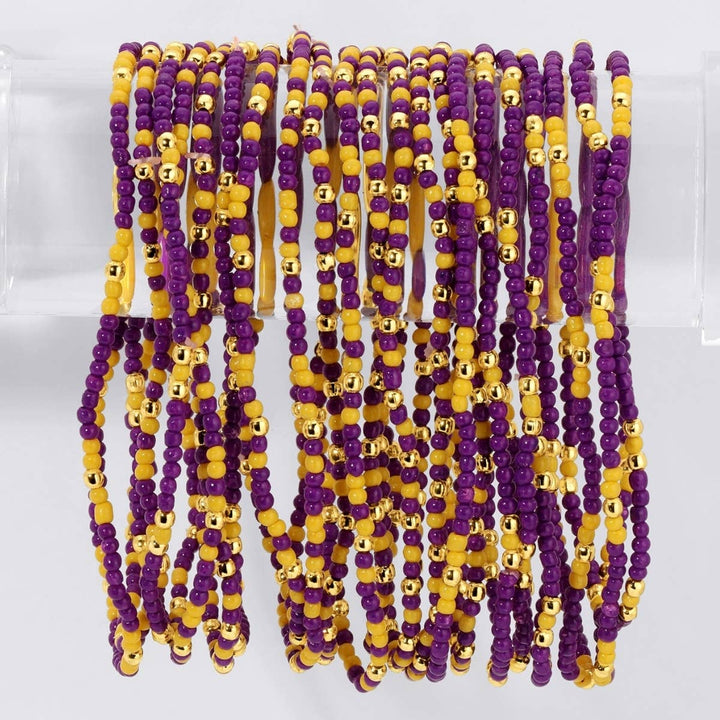 Stretch Seed Bead GAME DAY Bracelets