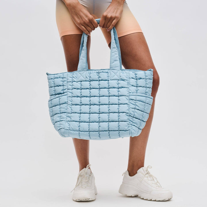 Quilted Puffer Nylon Tote