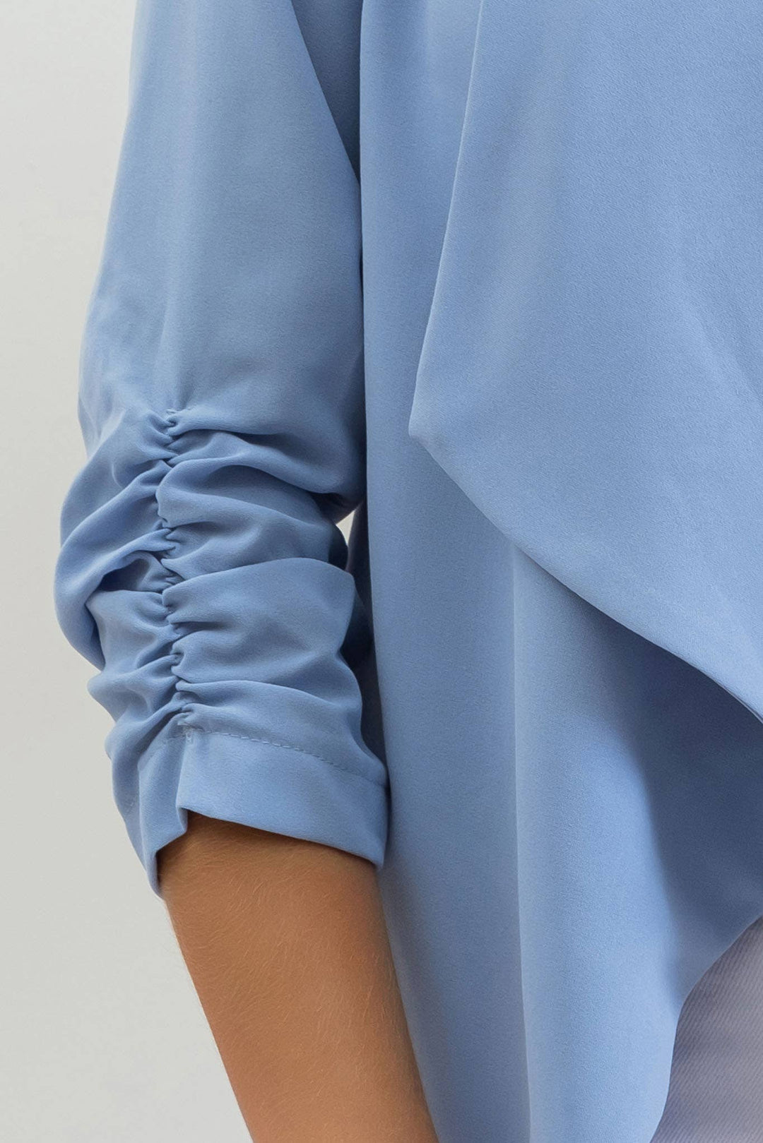 Ruched 3/4 Sleeve Blazer