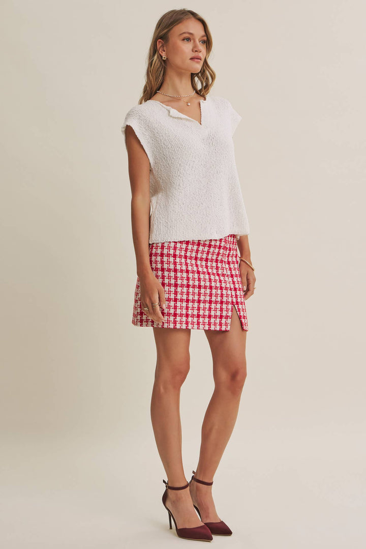 Cotton Slub Sweater Top