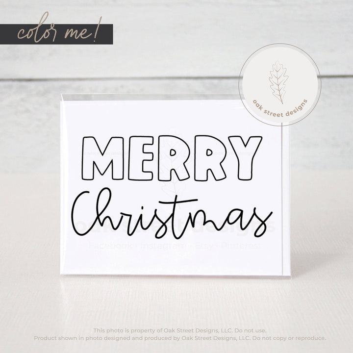 Merry Christmas Card – Color Me!