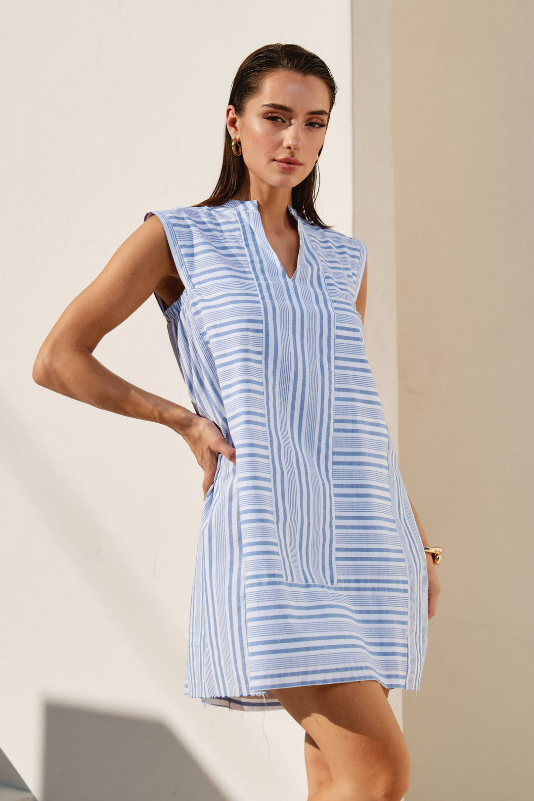 Striped mini dress